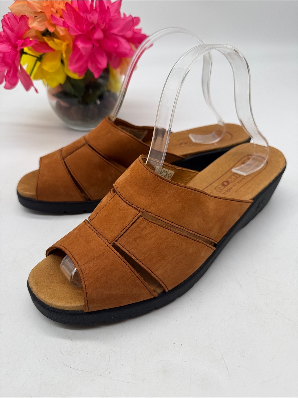 Romika Women's Tan Slide Sandals EU Size 41 MCS10121Q